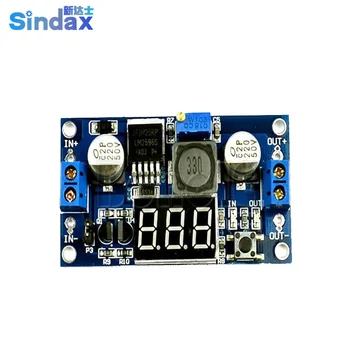 

DC-DC Step Down Converter Module LM2596 DC 4.0~40 to 1.3-37V Adjustable Step-Down Power Module Voltage Regulator+ LED Voltmeter
