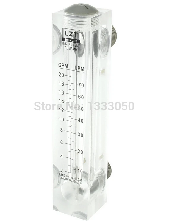 

Free Shipping 10-70 LPM 2-20 GPM Tube Type Water Liquid Flow Measurement Flowmeter