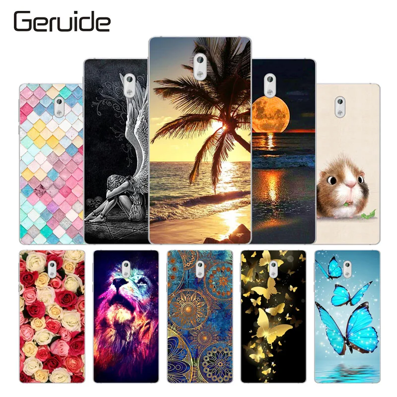 

Geruide Silicon Cover For Nokia 3 Case Cover Coque For Painting Soft TPU Coque For Nokia 3 Cover 5.0 Inches Mobile Phone Bag