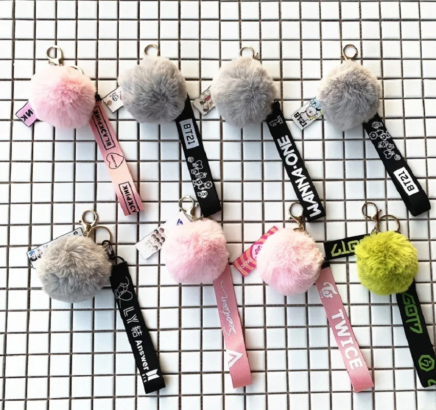 

Bts Bulletproof Juvenile Group Bt21 Blackpink Twice Originality Key Buckle hairball tag Sika Pendant Backpack Pendant