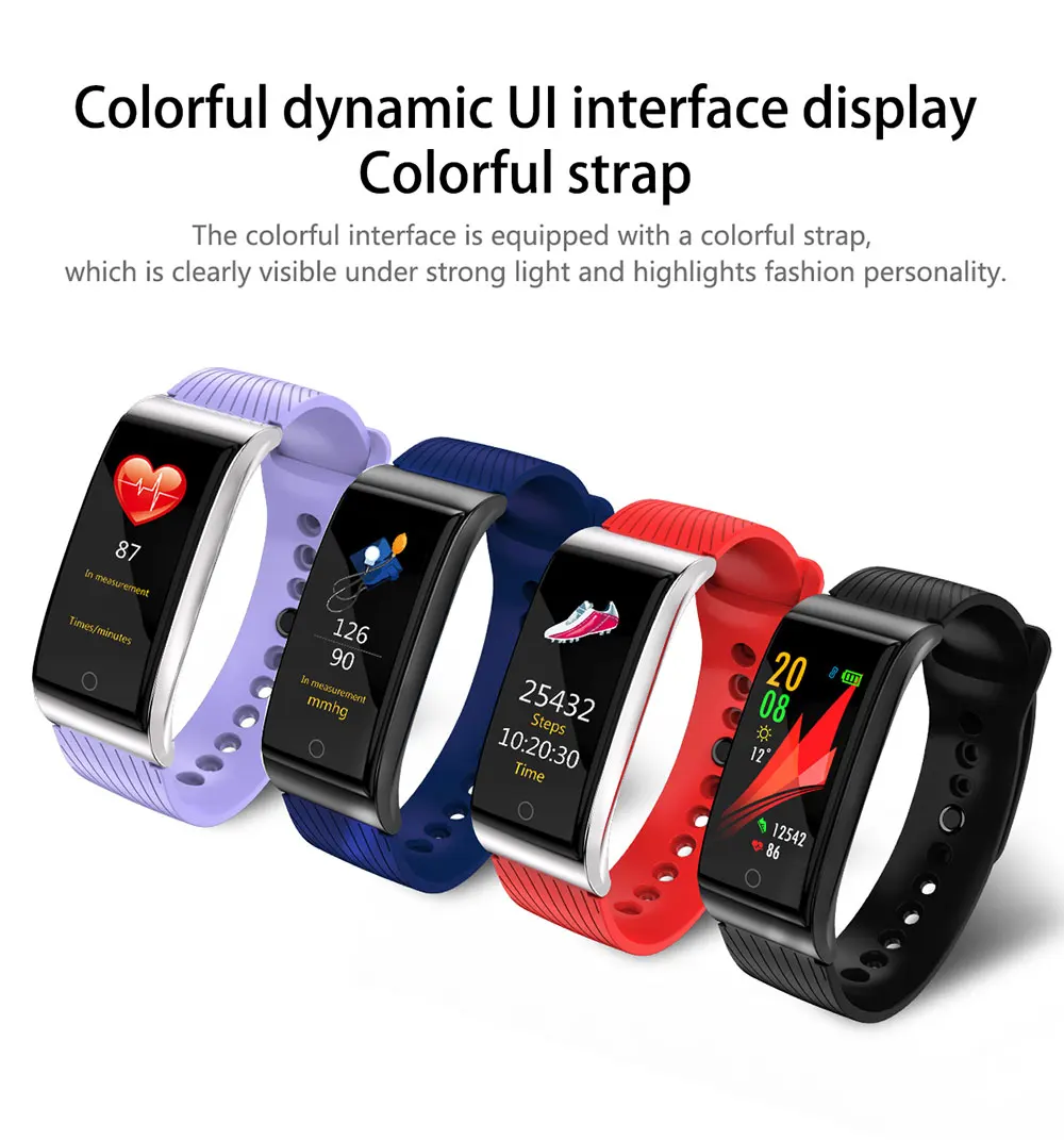 130356-fitness bracelet-6- F4 Fitness Bracelet Blood Pressure Waterproof Color Screen Fitness Tracker Watch Heart Rate Monitor GPS Multiple Sport Tracker