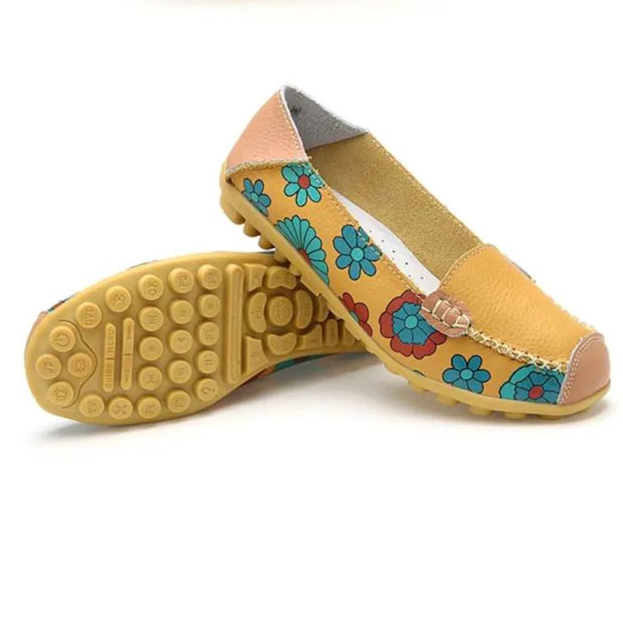 Zapatos Mujer/Новая женская кожаная обувь лоферы мягкая повседневная на плоской