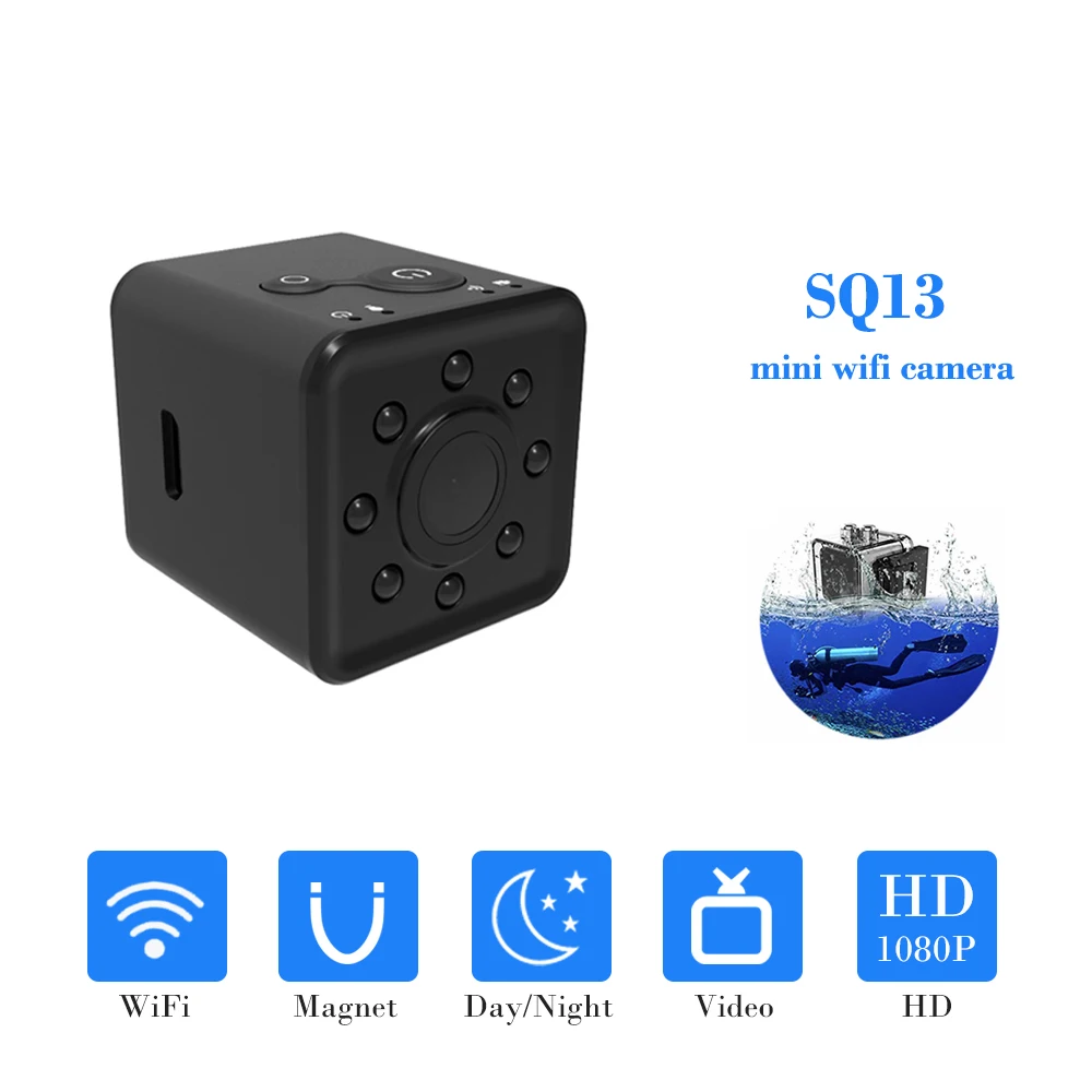 

SQ13 Outdoor Waterproof Mini Wifi Camera Small HD 1080P Battery Video Sensor Night Vision Camcorder Micro Camera Sports DV DVR