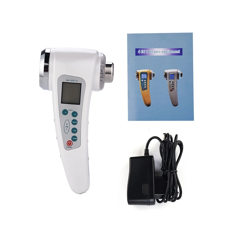  Portable 7 Color Led Photon 3MHz 1MHz Ultrasonic Ion Facial Body Slimming Massager Ultrasound Galva