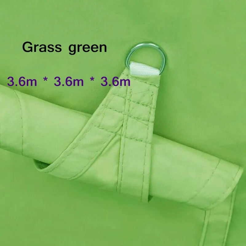 Polyester Outerdoor Rainproof Canvas Pool Sun Shelter Outdoor Canopy Garden Patio Shade Sail Awning Camping Shade Cloth - Цвет: Green-3.6x3.6x3.6