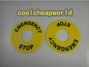 

50x Pushbutton Switch Panel Label Frame,emergency stop switch Plastic Sign 22mm External diameter 60mm