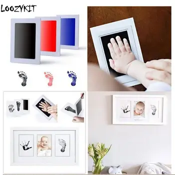 

Loozykit Baby Handprint Footprint Non-Toxic Newborn Imprint Hand Inkpad Watermark Infant Souvenirs Casting Clay Toys Gifts