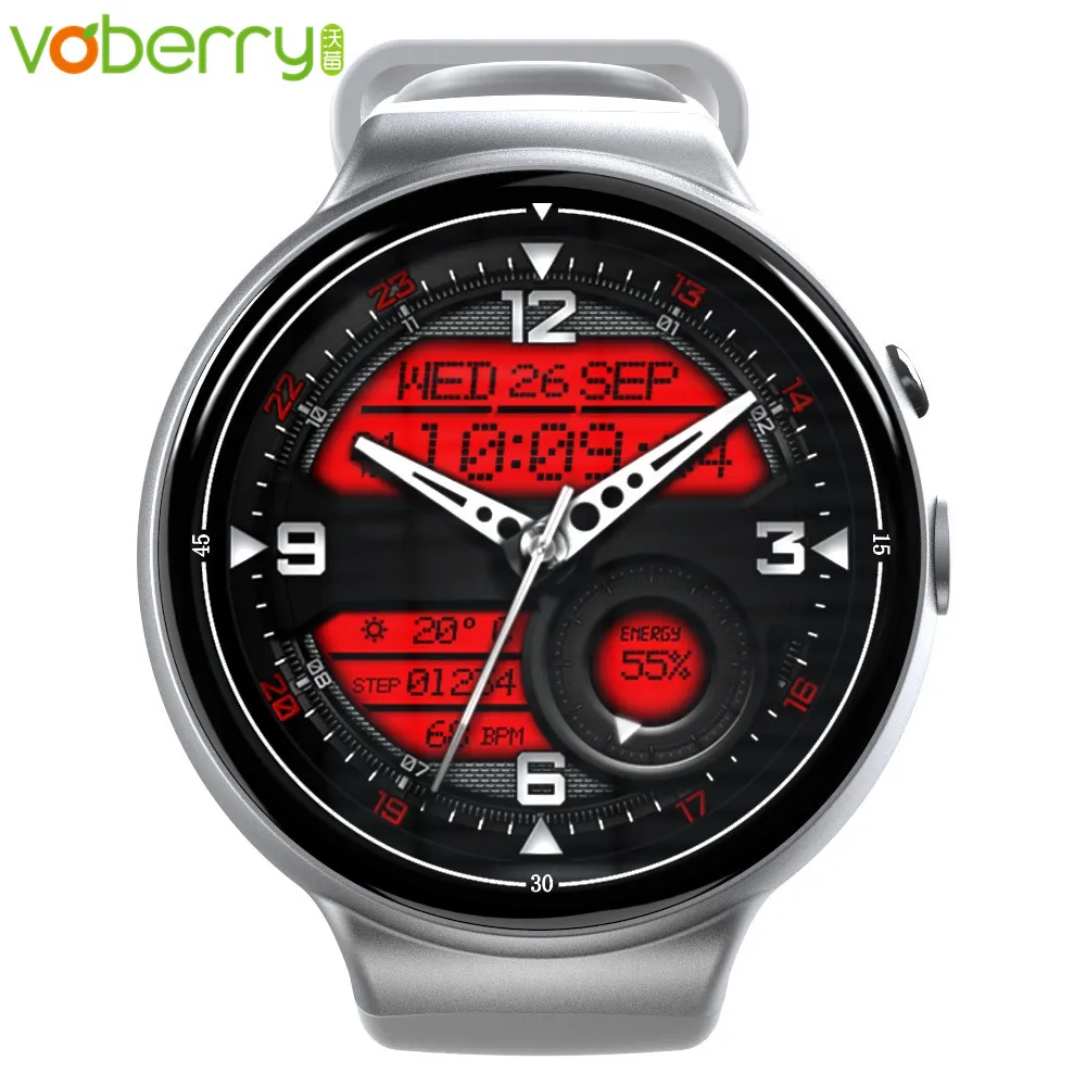 Смарт часы Voberry I4Air 2G + 16G полный круг Wifi пульсометр GPS камера умные мужские