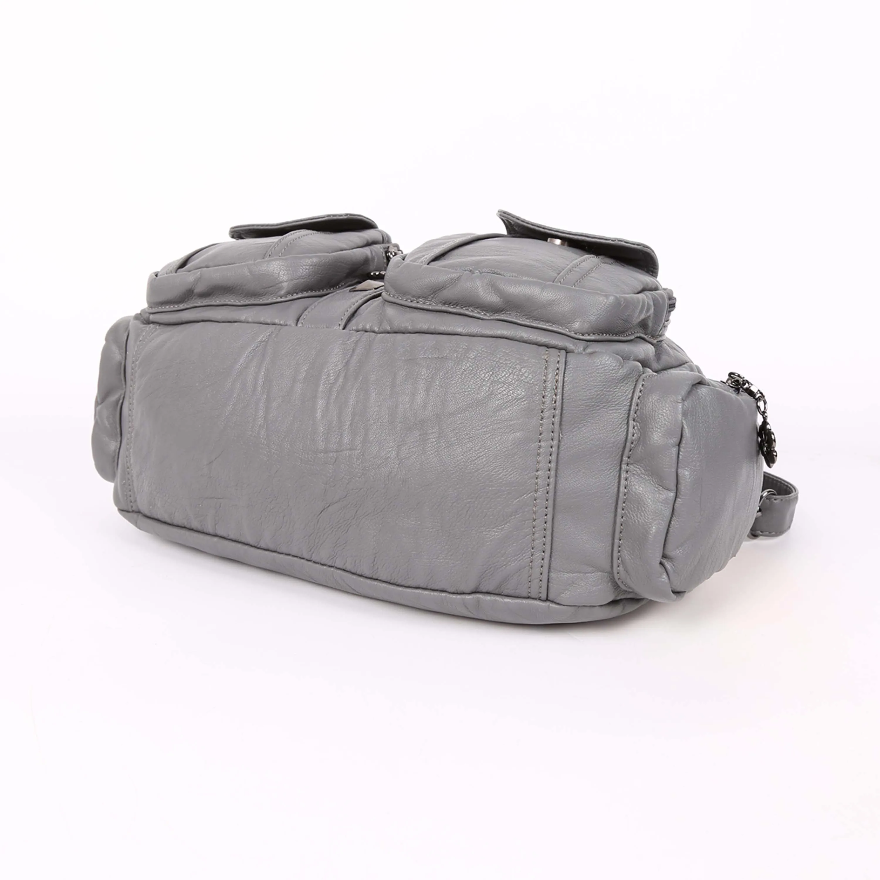 Hot Selling Large Double Zipper Multi Pocket Shoulder Bags Washed PU Leather Purses Tote Bags Women Handbags for Ladies Hot Selling Large Double Zipper Multi Pocket Shoulder Bags Washed PU Leather Purses Tote Bags Women Handbags for Ladies