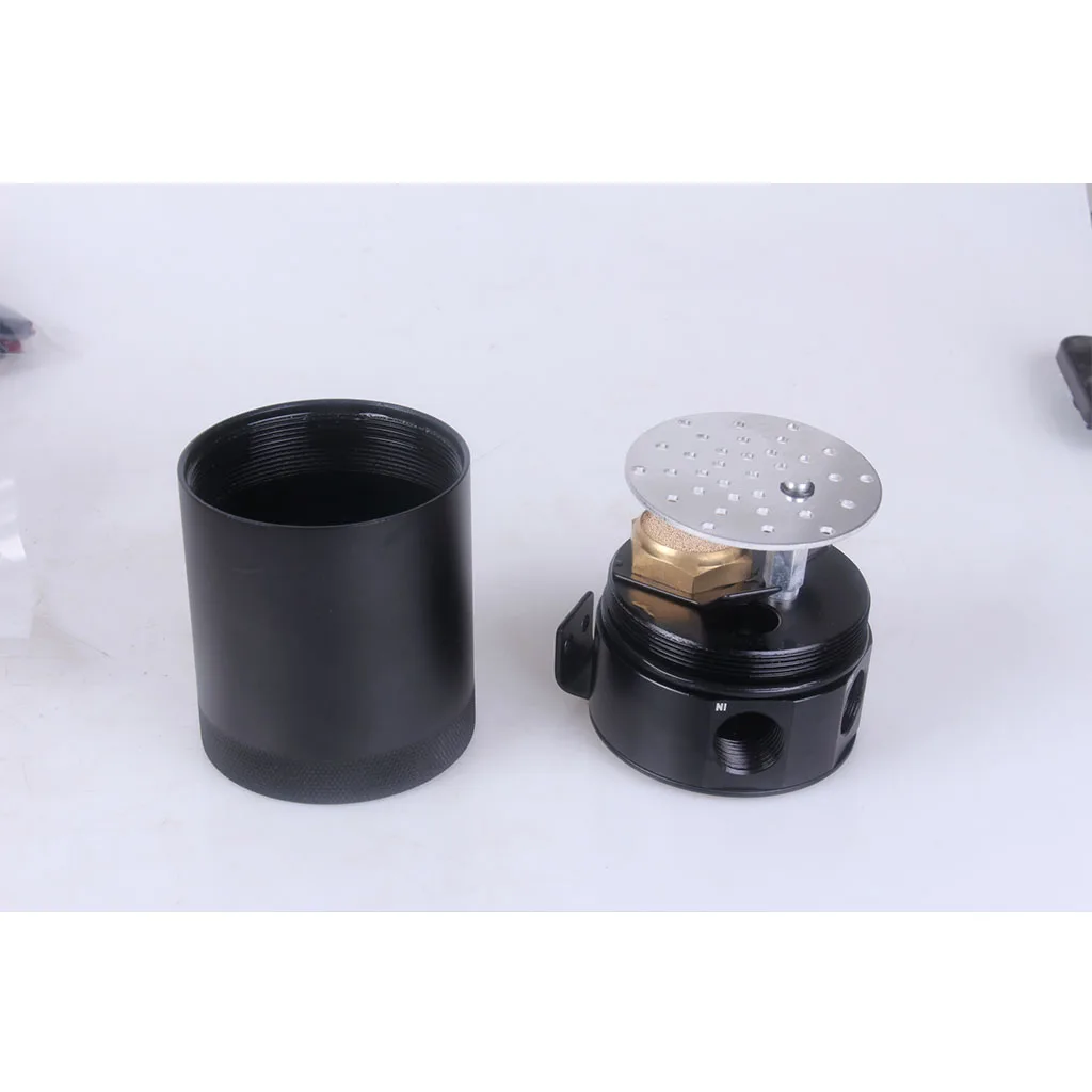 Universal Oil Catch Can Compact Baffled 2-Port Plug With Fittings Aluminum Reservoir Oil Catch Tank Fuel Tank Parts 
