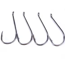 100 шт. рыболовный крючок Размер 1/0#-8/0# Крючок для морской рыбалки Вибрационный крючок из высокоуглеродистой стали рыболовный крючок