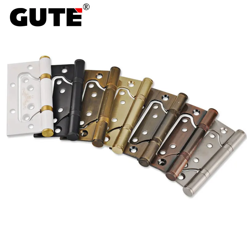 

GUTE Stainless Steel Door Flush Hinge Thickness 3mm Gate Bearing Hinge 4 inch Furniture Sub-mother Hinge Do Not Slot 2 piece