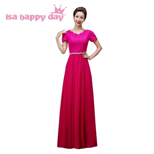 Fuschia Chiffon Bridesmaid Dress