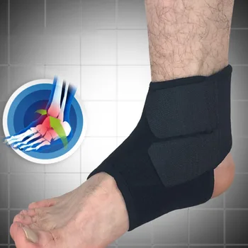 1Pc Zwarte Enkel Protector Sport Enkel Ondersteuning Elastische Enkelbrace Guard Voet Ondersteuning Sport Gear