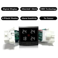 Цифровая система контроля давления в шинах в реальном времени, переключатель OBD TPMS, Встроенный монитор TPMS, без датчика для Toyota Camry