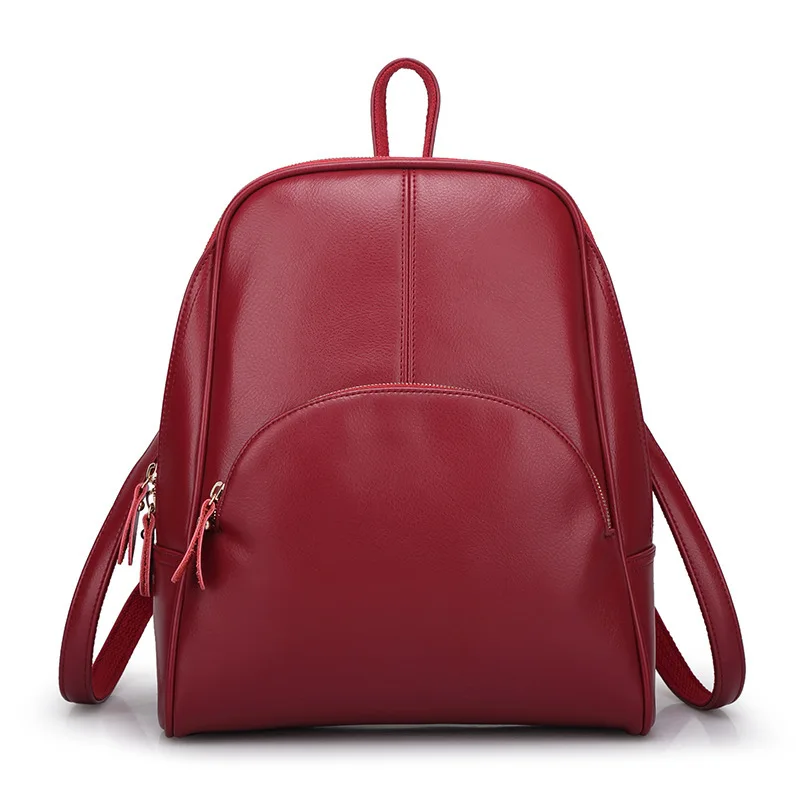 Брендовый рюкзак большой емкости, женские рюкзаки, одноцветные винтажные школьные сумки для девочек, женский рюкзак черного цвета из искусственной кожи