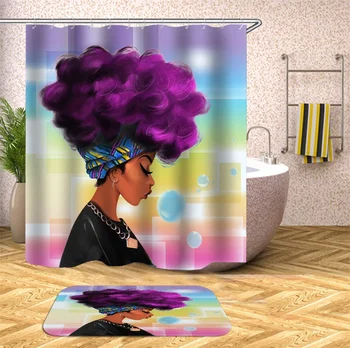 

Eco-Friendly Waterproof Bathroom Character Shower Curtain Polyester Fabric Bathroom Curtain Washable Bath Decor Shower Curtains