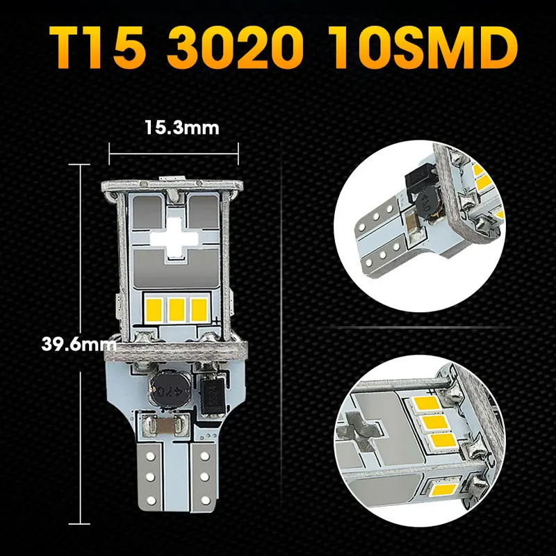 Hlxg 2 шт. Led T15 W16W Автомобильные фары парковочные лампы габаритные поворотные