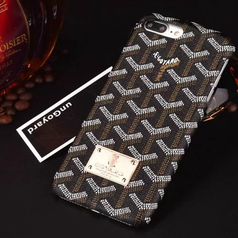Франция Металла Goyar Лейбла Luxury Кожаный Чехол Для Iphone 7 плюс 6 S Плюс Париж Простота