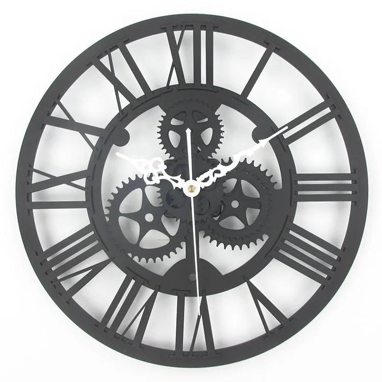 Европейские антикварные настенные часы с шестеренкой, винтажные механические часы с шестеренкой, большие настенные часы с шестеренкой для художественного оформления дома, гостиной, украшения стен