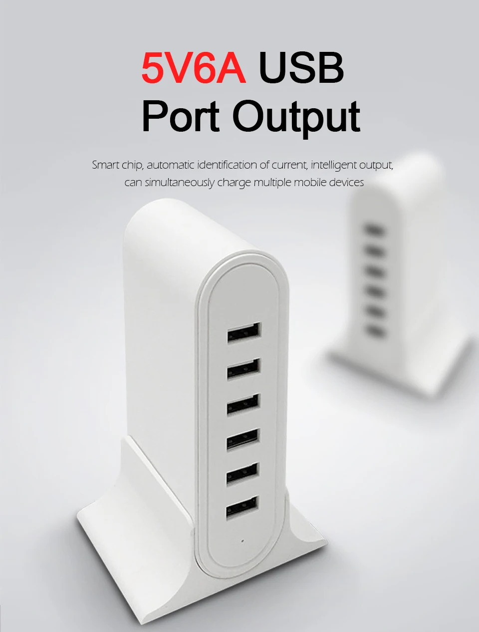 6USB Chargers 5V6A Mobile Phone Charging Socket Travel Wall Power Adapter Universal 6Ports EU UK US AU To usb Conversion socket (6)