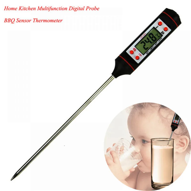 

High Quality Electronic Digital Cooking Food Probe Thermometer Multifunction Kitchen BBQ Meat Milk Selectable Sensor Thermometer