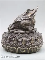 Китай Классическая Бронзовый богатство жаба лягушка Джин Чан Фэн-шуй Китайский 12 зодиакальных Животных