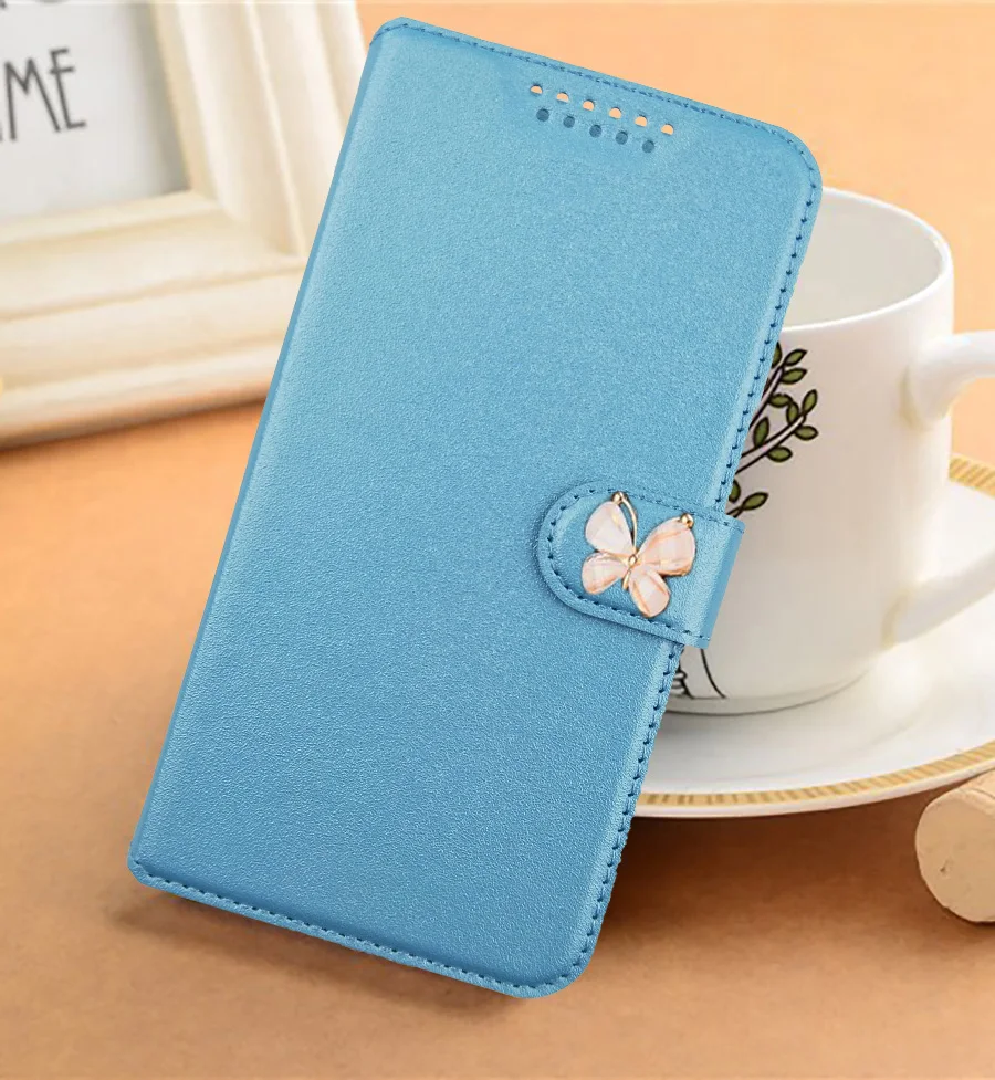 Для Micromax Q415 Q465 Q409 Q351 Q380 Q465 специальный чехол-бумажник с цветочным принтом и бабочкой откидной кожаный чехол - Цвет: blue With Butterfly