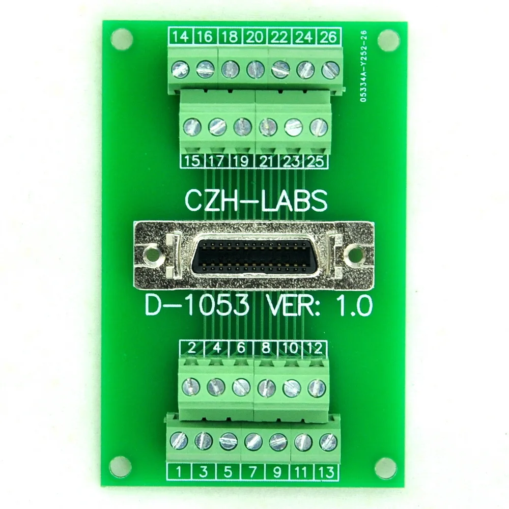 26-контактный 0,05 "Мини D лента/MDR женщина коммутационная плата, SCSI, клеммный модуль