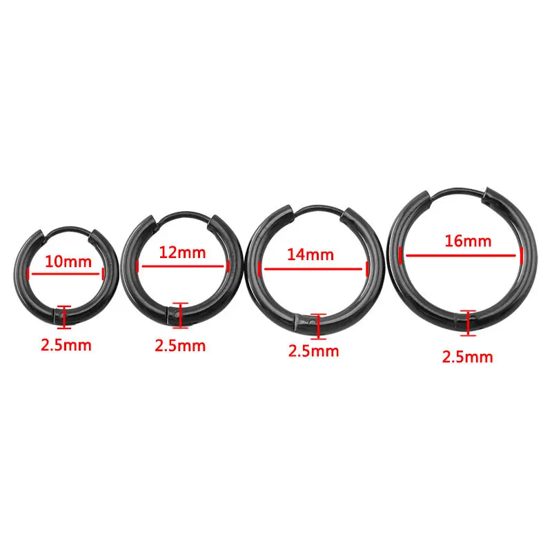 Южная Корея популярные Серьги 2.5 мм широкий круглый GD Zhilong сережку Серьги Titanium черный мужской BIGBANG круг Серьги кольца