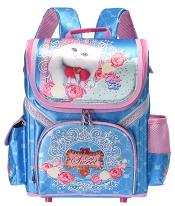6 моделей, детский школьный рюкзак для девочек, кот, Бабочка, Винкс, EVA, складные ортопедические детские школьные сумки для девочек, mochila, мешок Infantil - Цвет: E new cat