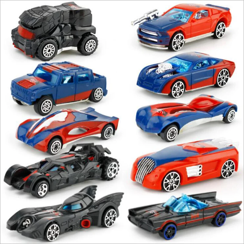 5 Pack/Set детей Diecast АВТОМОБИЛЯ сплава модели мини 1: 64 Классические игрушки Супермен против Бэтмена автомобили Juguetes металла Diecasts Игрушки для мальчиков