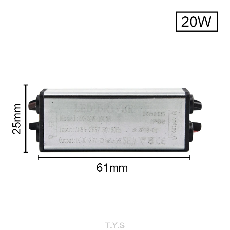 Светодиодный драйвер питания 10 Вт 20 30 50 AC 110 В 220 к DC 28 48 для прожектор без мерцающие