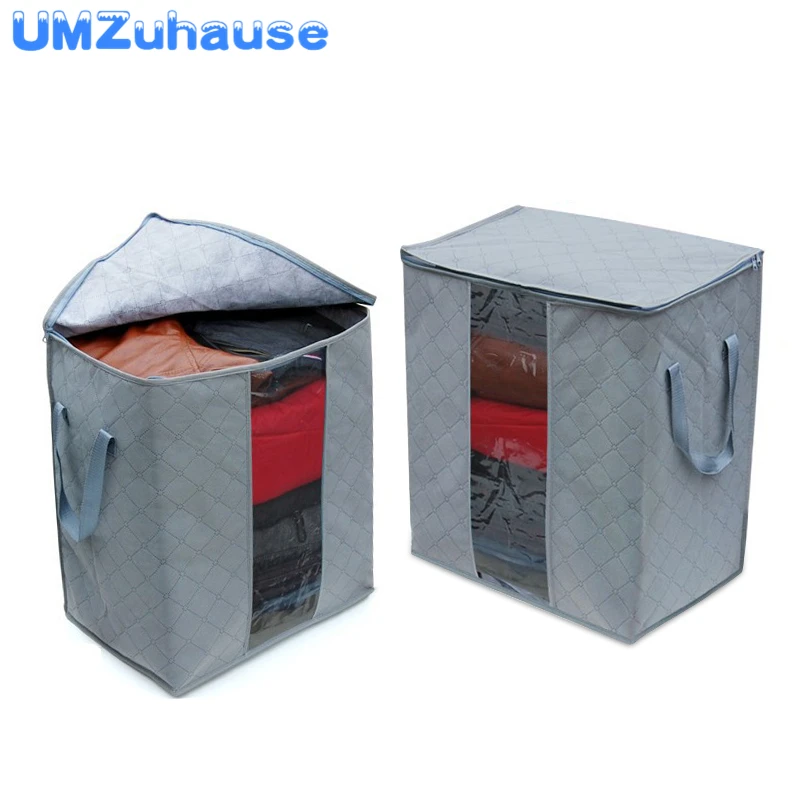 

Clothes Quilt Blanket Storage Bags Comforter Clothing Organizer Home Cabinet Organization Foldable Large Save Space Wardrobe Hot