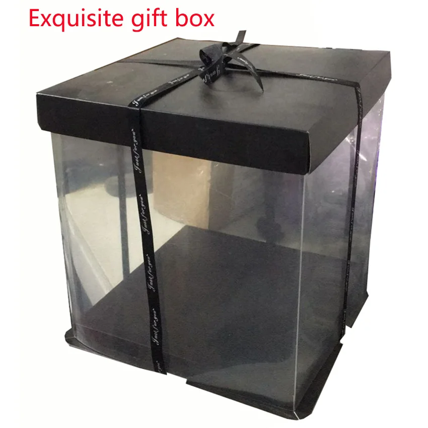 Box Горячая Распродажа, подарок на день Святого Валентина, 25 см, красная роза, плюшевый мишка, цветок розы, искусственное украшение, рождественские подарки для женщин, подарок на день Святого Валентина - Цвет: Box