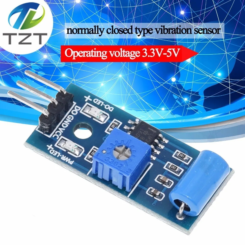 

1pcs normally closed type vibration sensor module Alarm sensor module Vibration switch SW-420 for arduino