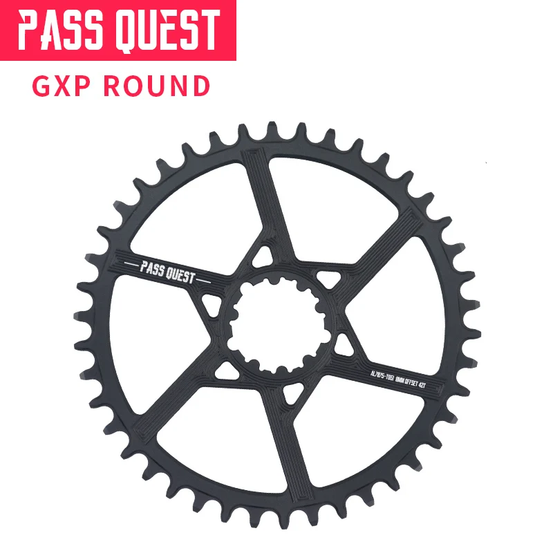 Пройти QUEST GXP круглый узкий широкий набор велосипедных звездочек для Sram XX1 X1 MTB Горный Велосипедное колесо цепной передачи Экипировка велосипедиста смещение 0 мм 32-42 T