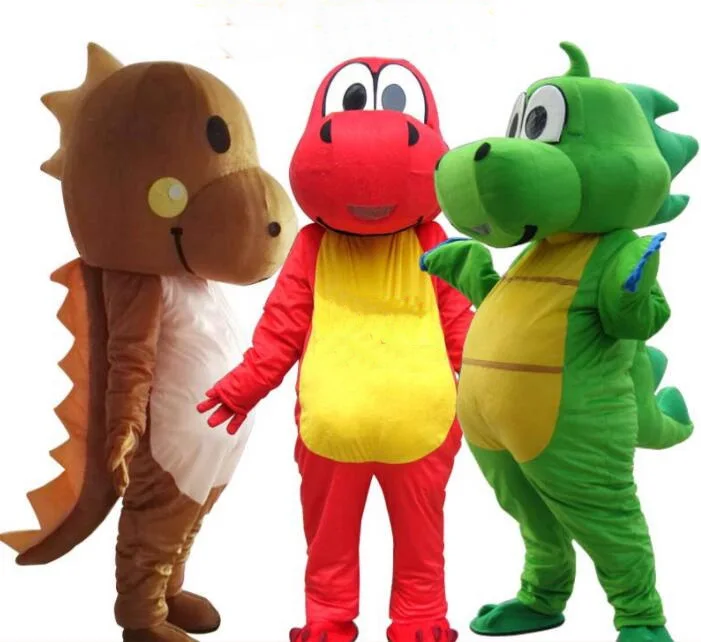 

Green Dragon Dinosaur Mascot Costume Fancy Dress Suit Cartoon Birthday party performance props Chase the mascot costume