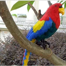 Около 45x22x12 см перья попугая игрушка в виде птицы, полиэтилен и меха ручной работы, украшения, подарок, A742