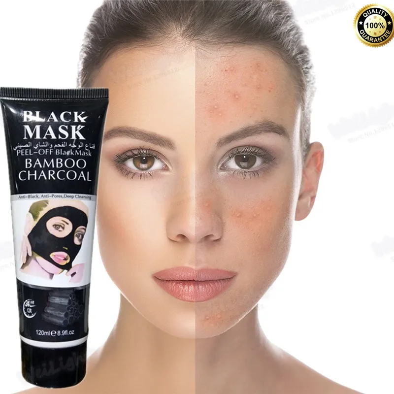 120ml Natural volcanic mud Face Care Black Mask facial mask Blackhead Remover Peeling Acne skin