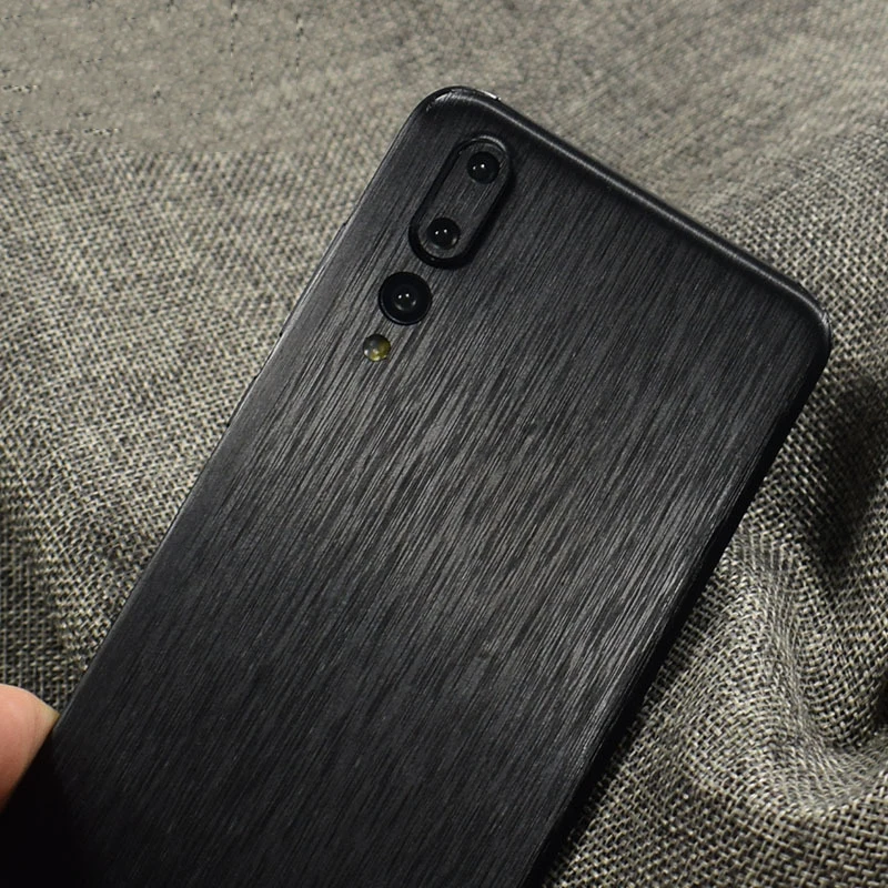 

Metal Brushed Pattern Decorative For Huawei P20 Pro Lite Mobile Phone Protector P20Pro Matte Back Film Stickers With Gift