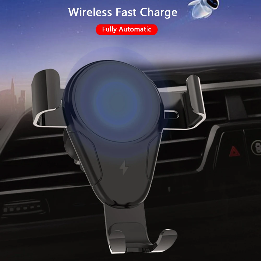 Qi автомобильное беспроводное зарядное устройство для iPhone Xs Max Xr X samsung S10 9 инфракрасный умный автоматический зажим Быстрое беспроводное зарядное устройство для телефона док-станция