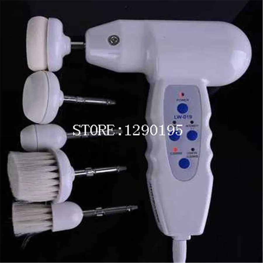 

1set 5 in1 Face Brush Cleansing Multifunction Electric Ultrasonic Wash Spa Skin Care Massage Face Brushes Facial Cleanser Tool