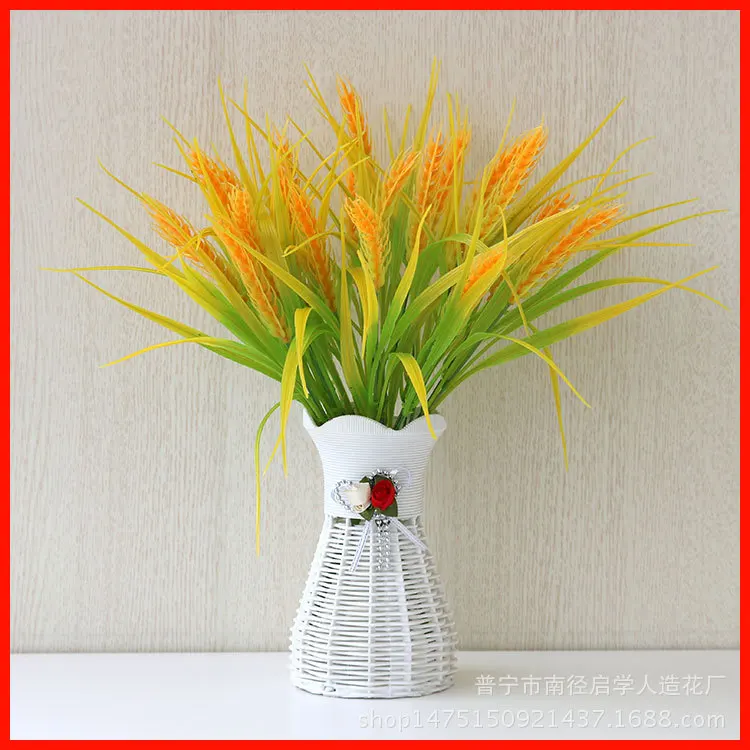 10 шт. пластиковые 7 вилок Весенняя трава искусственные растения для моделирования пшеничные цветы домашний декор для отеля