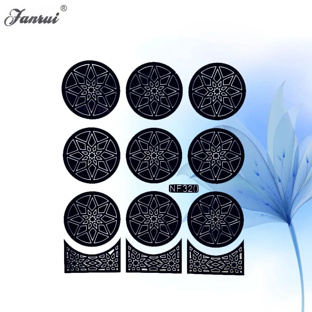 

Star Pattern Geometry Nail Vinyls Template Stencils For Airbrush Painting Nail Makeup Image Guide Tools Nail Decals ABNF320