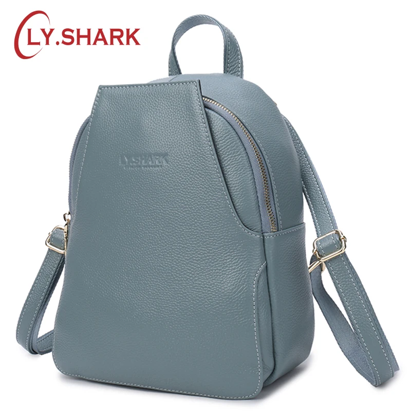 

LY.SHARK Mini Backpack Women Bagpack Genuine Leather Backpack school bags for teenage girls anti theft backpack For Girl Backbag
