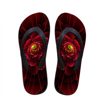

NOISYDESIGNS Fashion Women Slippers Hot Sale Floral Flip Flops Woman Summer Beach Rubber Sandals Female Flipflops Flat Shoes