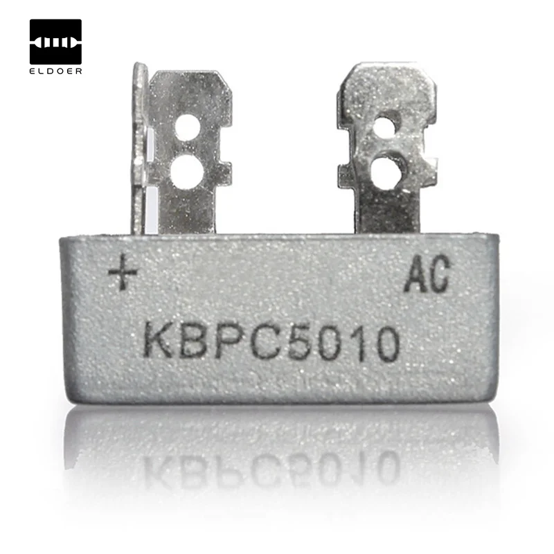 

3pcs/lot KBPC5010 50 A Bridge Rectifier 1000V 50Amp Metal Case for maximum Heat Dissipation 1000V 2.8cm Square Diode Bridge