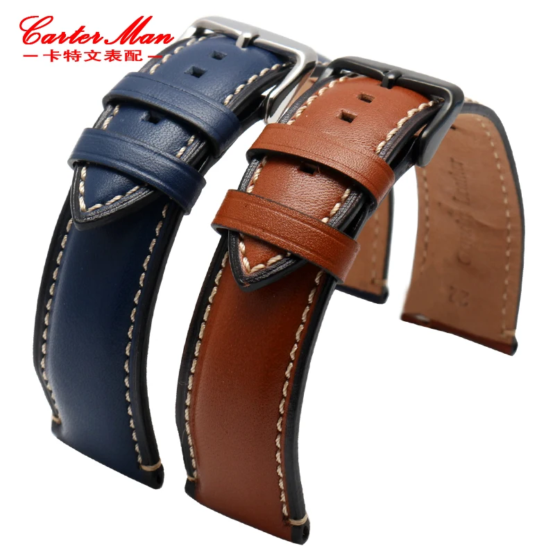 

New Genuine leather watchband high quality cowhide strap 20mm 22mm 24mm for FOSSIL FTW1114/FS5151 men watch bracelet