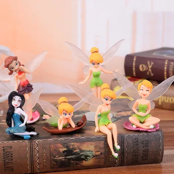 

kids toys cake decoration doll wonderful flower fairy wings girl elf princess hand decoration random 2pcs/bag